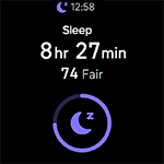 Sleep score for the previous night